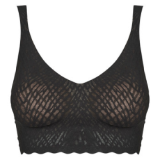 SLOGGI Merevítő nélküliek ZERO Feel Bliss Bralette Fekete EU L