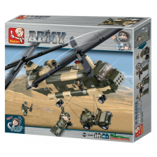 Sluban Army - CH–47 Chinook katonai szállító helikopter építőjáték készlet barkácsolás, építés