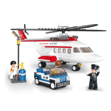 Sluban építőkészlet Airport M38-B0363 Utasszállító helikopter 259 db (LEGO kompatibilis) barkácsolás, építés