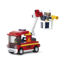 Sluban építőkészlet Firemen M38-B0622A Tűzoltóautó kosaras 82 db (LEGO kompatibilis) barkácsolás, építés