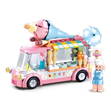 Sluban építőkészlet Girls Dream M38-B0993A Fagylaltos jármű 145 db (LEGO kompatibilis) barkácsolás, építés