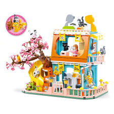 Sluban építőkészlet Girls Dream M38-B1089 Ház kilenc macskával 521 db (LEGO kompatibilis) barkácsolás, építés