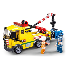 Sluban építőkészlet Town M38-B0877 Vontató motorral 205 db (LEGO kompatibilis) barkácsolás, építés