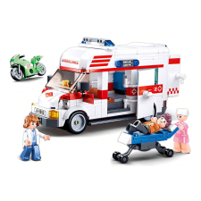 Sluban építőkészlet Town M38-B1065 mentőautó 384 db (LEGO kompatibilis) barkácsolás, építés