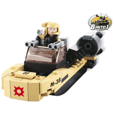 Sluban kompatibilis építőkészlet Army 8into1 M38-B0587H rohamcsónak 73 db barkácsolás, építés