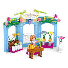 Sluban kompatibilis építőkészlet Girls Dream Village M38-B0905 Kortárs virágüzlet 154 db barkácsolás, építés
