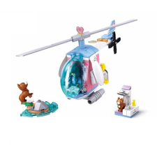 Sluban kompatibilis építőkészlet Metropolis M38-B1212B kisállatmentő helikopter 117 db barkácsolás, építés