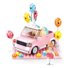  Sluban lányok álma mini kézműves pink kabriolet barkácsolás, építés