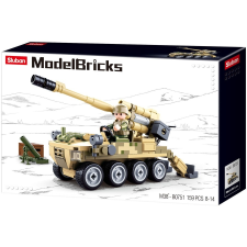 Sluban Model Bricks Army - 8x8 önjáró löveg barkácsolás, építés