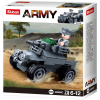 Sluban SÉRÜLT CSOMAGOLÁS! BONTATLAN Sluban Army WWII - 4 into 1 német páncélozott autó építőjáték készlet