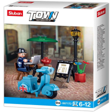Sluban Town - Táborozó motoros építőjáték készlet barkácsolás, építés