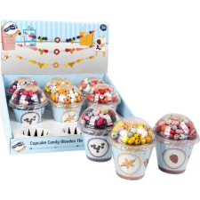 Small foot Legler Fa gyöngyfűző készlet muffin formában kreatív és készségfejlesztő