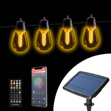 Smart szolár fényfüzér - 25 db fehér LED - 13,6 m kültéri világítás