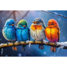 Smarton Castorland 1500 darabos Puzzle - Színes Madárkák A Faágon (GXP-916021) puzzle, kirakós