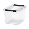 SMARTSTORE Műanyag tárolódoboz, 3 liter, fekete fogantyúkkal, SMARTSTORE  Classic 3 , átlátszó