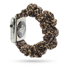 Smartwatcherz Apple Watch Frilly Szövet Szíj - Párducmintás, 44/45/46/49mm okosóra kellék