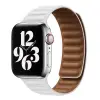 Smartwatcherz Apple Watch Mágneses Bőr Szíj - Fehér, 44/45/46/49mm