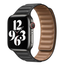 Smartwatcherz Apple Watch Mágneses Bőr Szíj - Fekete, 44/45/46/49mm okosóra kellék