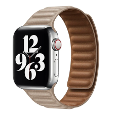 Smartwatcherz Apple Watch Mágneses Bőr Szíj - Khaki, 40/41/42mm okosóra kellék