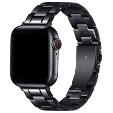 Smartwatcherz Apple Watch Műgyanta Szíj - Fekete - fekete, 44/45/46/49mm okosóra kellék