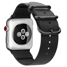 Smartwatcherz Apple Watch NATO Szíj - Fekete, 44/45/46/49mm okosóra kellék