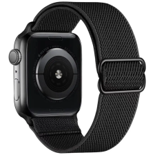 Smartwatcherz Apple Watch Rugalmas Szövet Szíj - Fekete, 40/41/42mm okosóra kellék