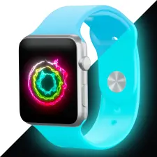 Smartwatcherz Apple Watch Sötétben Világító Szíj - Kék, 40/41/42mm, S/M okosóra kellék
