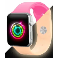 Smartwatcherz Apple Watch Sötétben Világító Szíj - Rózsaszín, 40/41/42mm, S/M okosóra kellék