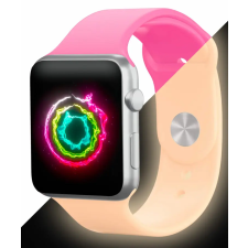Smartwatcherz Apple Watch Sötétben Világító Szíj - Rózsaszín, 44/45/46/49mm, M/L okosóra kellék