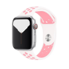 Smartwatcherz Apple Watch Szilikon Sport Szíj - Fehér-Pink, 40/41/42mm, S/M