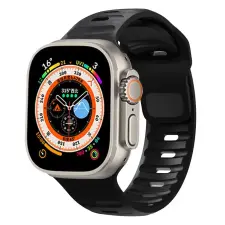 Smartwatcherz Apple Watch TrailBlazer Szilikon Szíj - Fekete, 44/45/46/49mm okosóra kellék