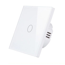 SmartWise Z1-LS Zigbee, érintős egy gombos okos villanykapcsoló, csak fázis (fehér) villanyszerelés