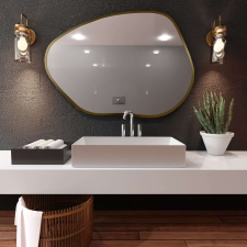 Smartwoods Tiny Border tükör 70x50 cm arany 5903003180784 fürdőszoba kiegészítő