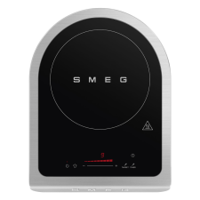 Smeg HORDOZHATÓ INDUKCIÓS FŐZŐLAP, retro, hőmérő szondával, matt fekete főzőlap