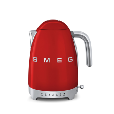 SMEG VÍZFORRALÓ, retro, állítható hőmérséklet, piros vízforraló és teáskanna