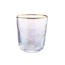 SMERALDA SMERALDA vizes pohár arany szegéllyel 280ml üdítős pohár