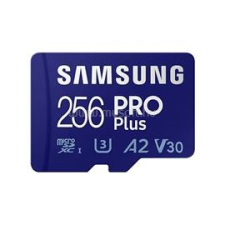 SMG PCC SAMSUNG Memóriakártya, PRO Plus microSD kártya (2021) 256GB, CLASS 10, UHS-1, U3, V30, A2, + Adapter, R160/W120 (MB-MD256KA/EU) memóriakártya
