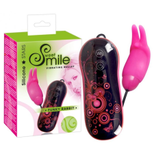  SMILE Funky Rabbit - szilikon vibrációs tojás (fekete-pink) vibrátorok