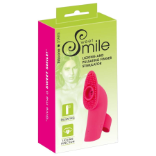 smile Licking - akkus, nyaló és pulzáló ujjvibrátor (pink) vibrátorok