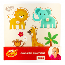 Smily Play Állatok - 4 darabos fa kirakós (SPW83799) puzzle, kirakós