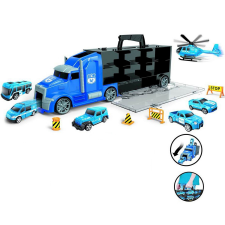 Smily Play Autószállító kamion - Kék (6 darabos) autópálya és játékautó