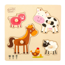 Smily Play Vidéki állatok 8 darabos Baba Fa puzzle puzzle, kirakós