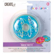 Smink paletta fánk, kék formájú, Create It! szépségszalon