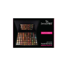 Sminkkészlet, SensoPro, Szemhéjfesték paletta, 88 szín, Nude Elements, Nude Elements szemhéjpúder