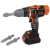 Smoby Black & Decker elektromos játék Fúrógép #fekete-narancs