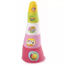 Smoby : Cotoons Happy Tower toronyépítő játék - pink (211317P) (211317P) kreatív és készségfejlesztő