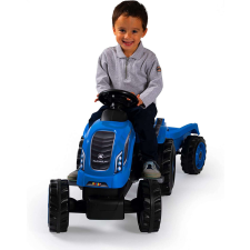 Smoby Farmer XL pedálos traktor utánfutóval - kék lábbal hajtható járgány