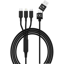 Smrter Hydra ULTRA 5in1 Nylon-Ladekabel, 120cm, black retail (SMRTER_HYDRA_ULT_BK) kábel és adapter