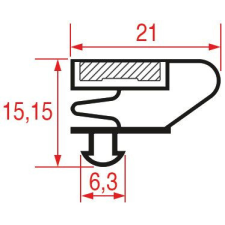  SNAP-IN AJTÓ TÖMÍTÉS 1551x651 mm beépíthető gépek kiegészítői