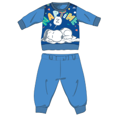  Snoopy hosszú vékony baba pizsama - pamut jersey pizsama - világoskék - 86